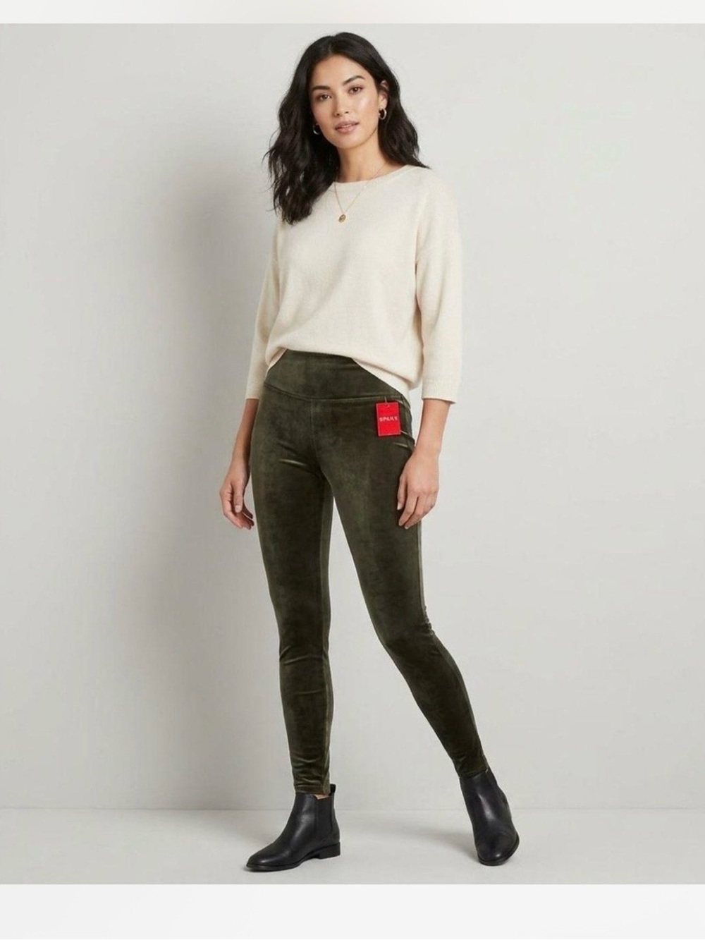 SPANX Dark Palm Velvet Leggings